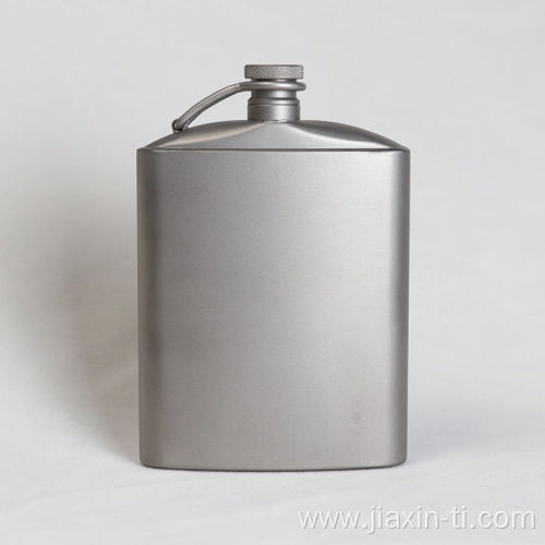 Outdoor Flat Wine Bottle Titanium Hip Flask